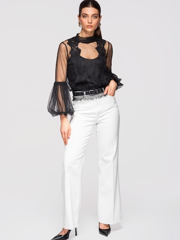 Ombre Blouse in Zwart