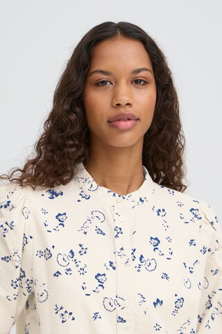 ICHI Bluse 'IHQWINA SH2' i hvid