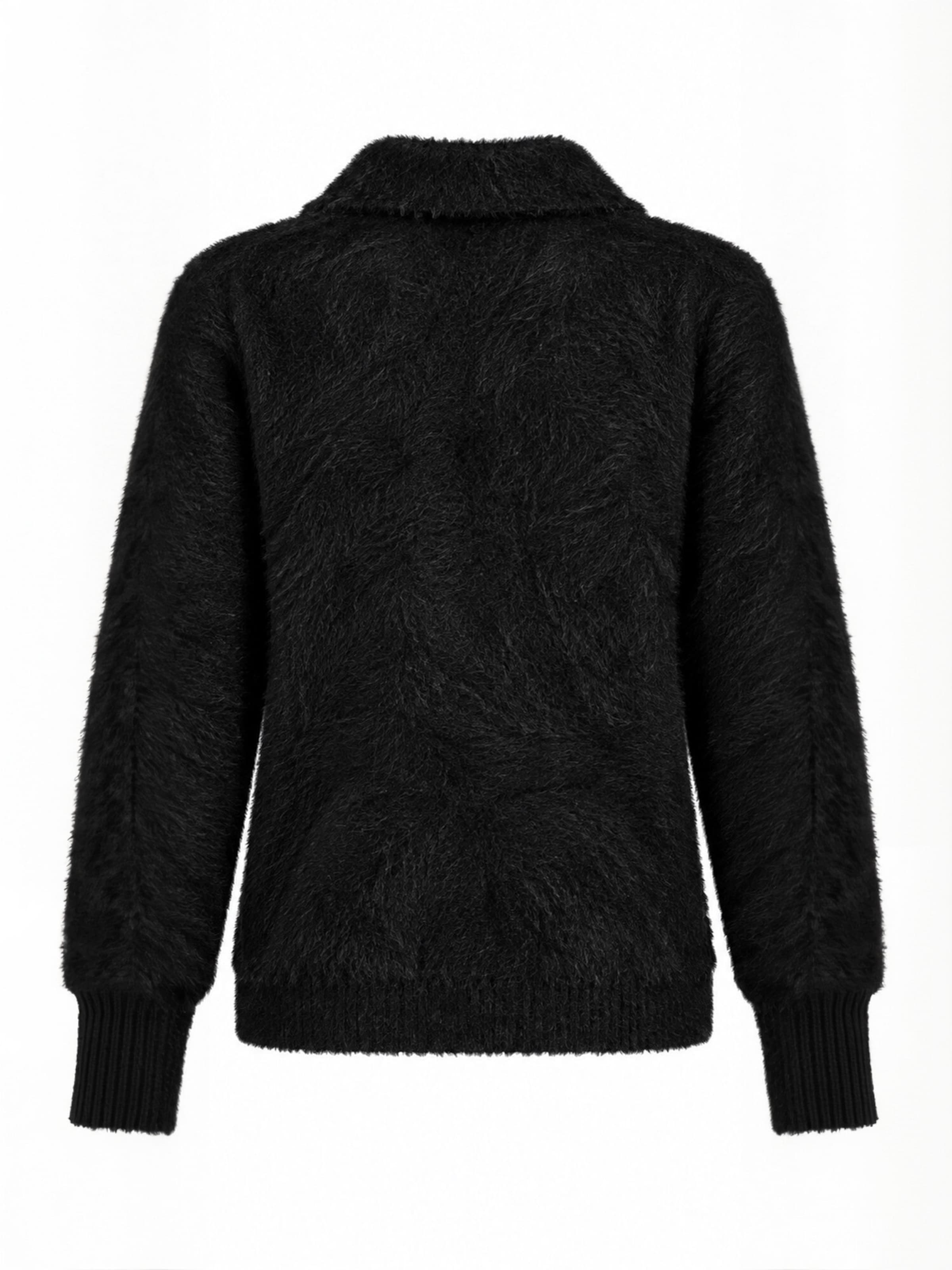 Crās Knit cardigan ' Elvirecras ' in Black: back