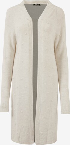 LELA Knit Cardigan in Grey: front