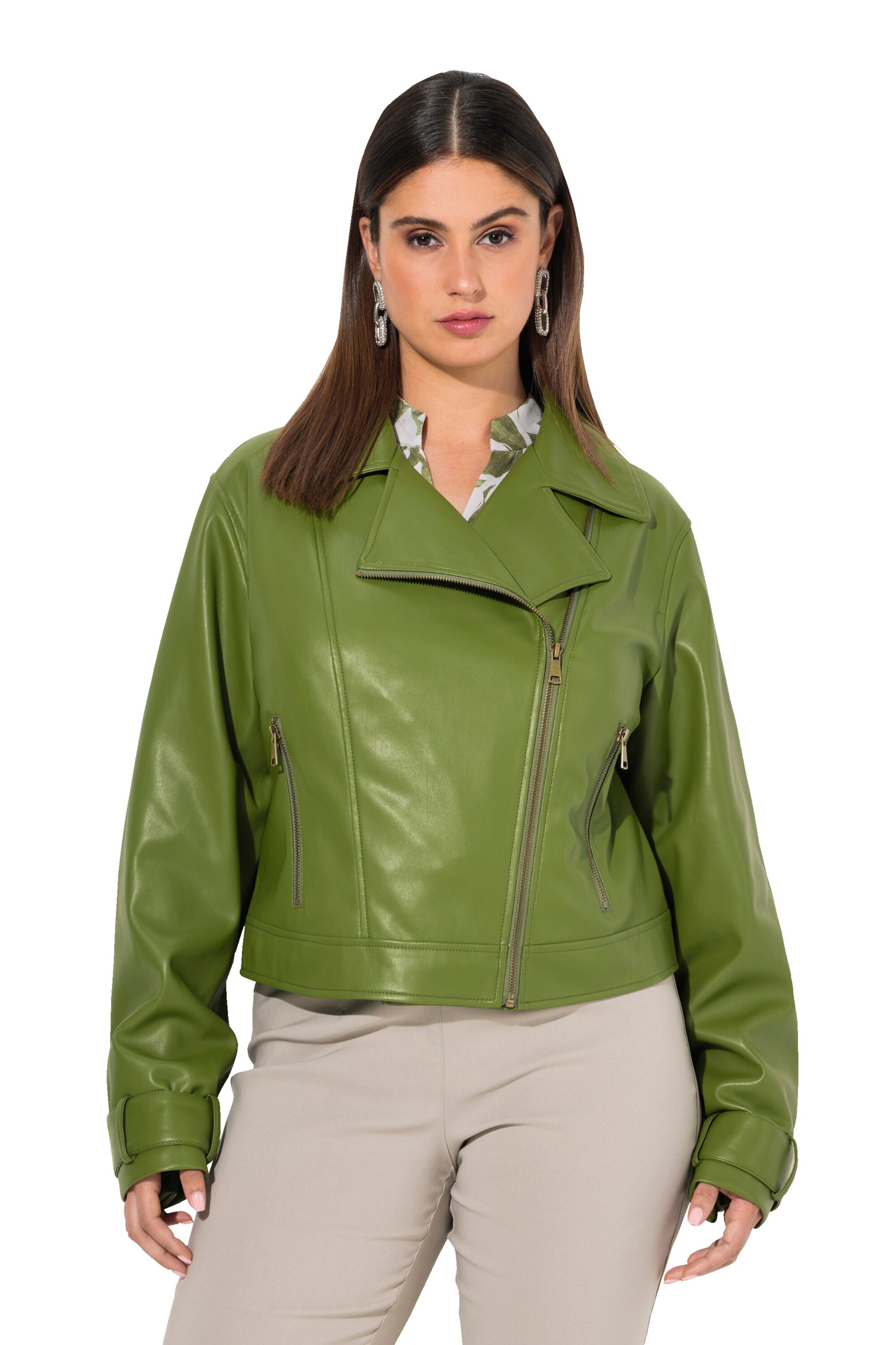 Ulla Popken Jacke in Grün: Vorderseite