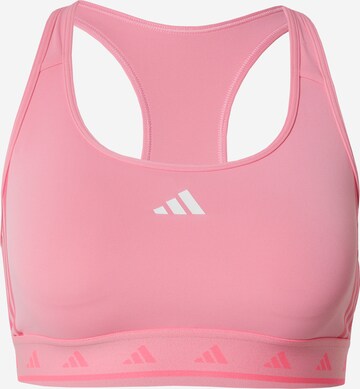 ADIDAS PERFORMANCE Bustier Sportmelltartók 'Powerreact' - rózsaszín: elől