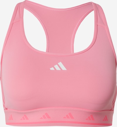 ADIDAS PERFORMANCE Sports bra 'Powerreact' in Pink / White, Item view
