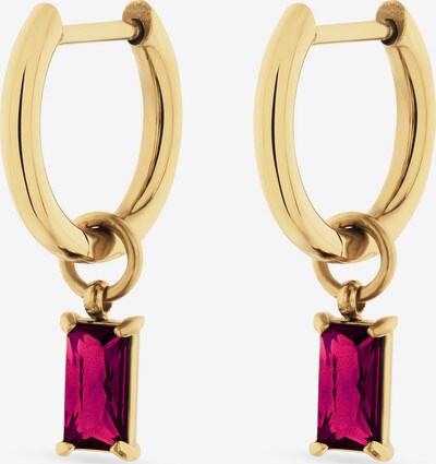FAVS Earrings in Gold / Dark pink, Item view