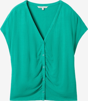 TOM TAILOR DENIM Bluse in Grün: Vorderseite