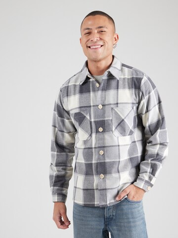 Key Largo Regular fit Button Up Shirt 'PALERMO' in Grey: front