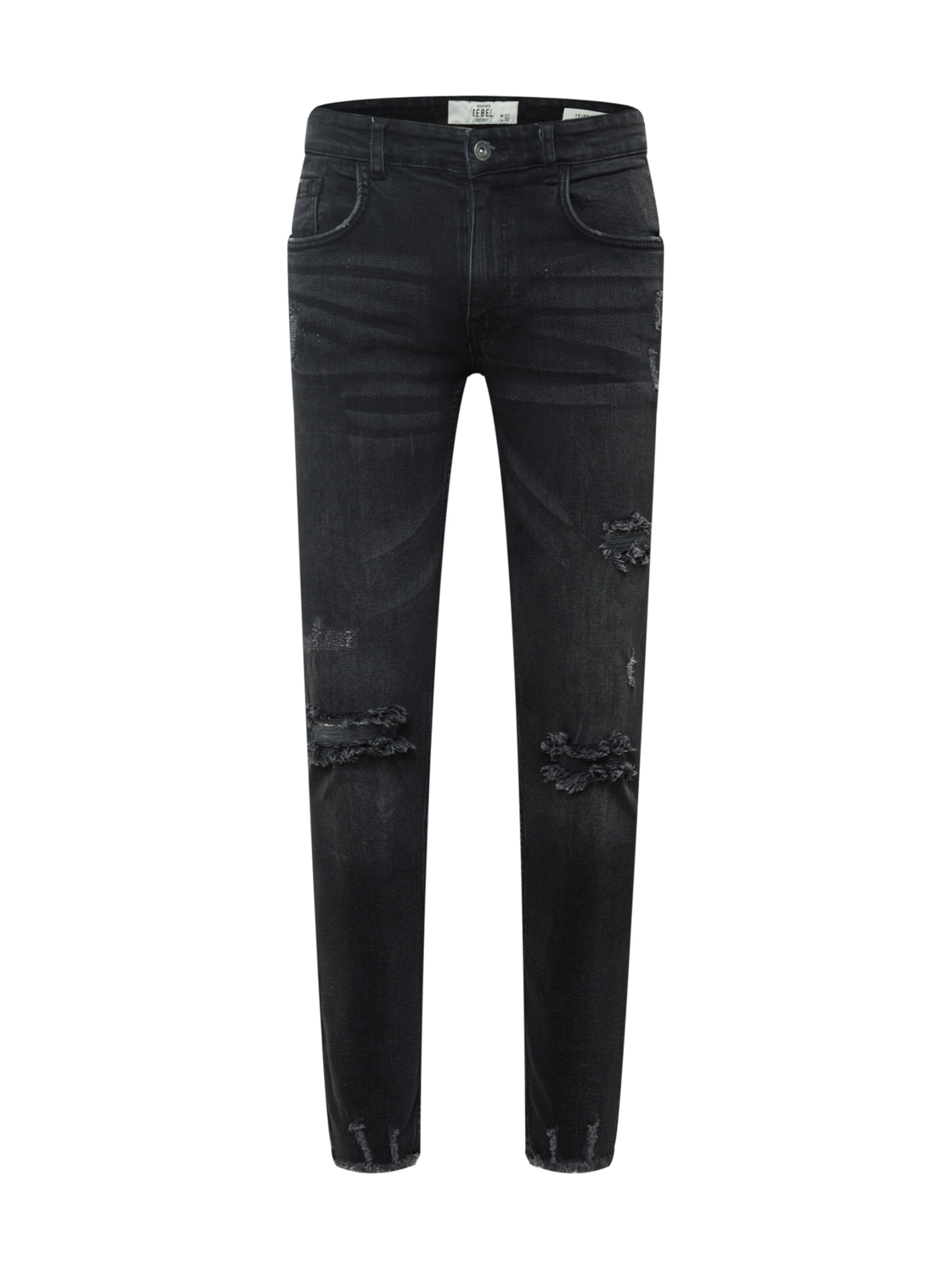 Redefined Rebel Slimfit Jeans 'Lyon' i svart: framsida