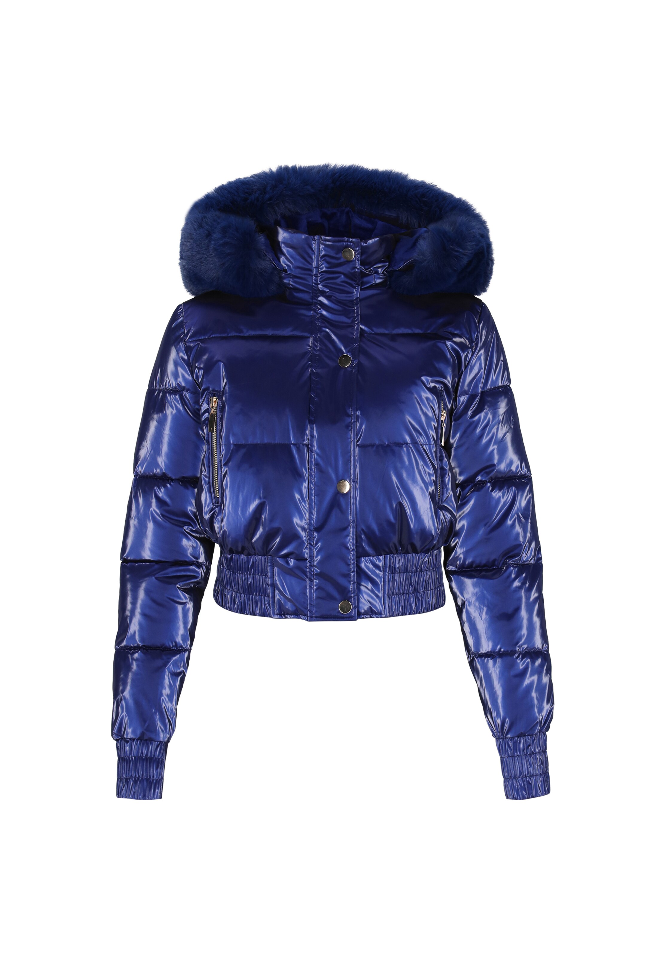 faina Winter Jacket in Blue: front