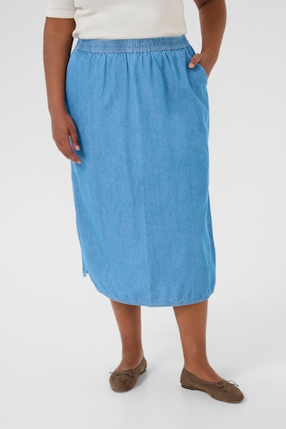 Jupe 'Louisa' KAFFE CURVE en bleu : devant