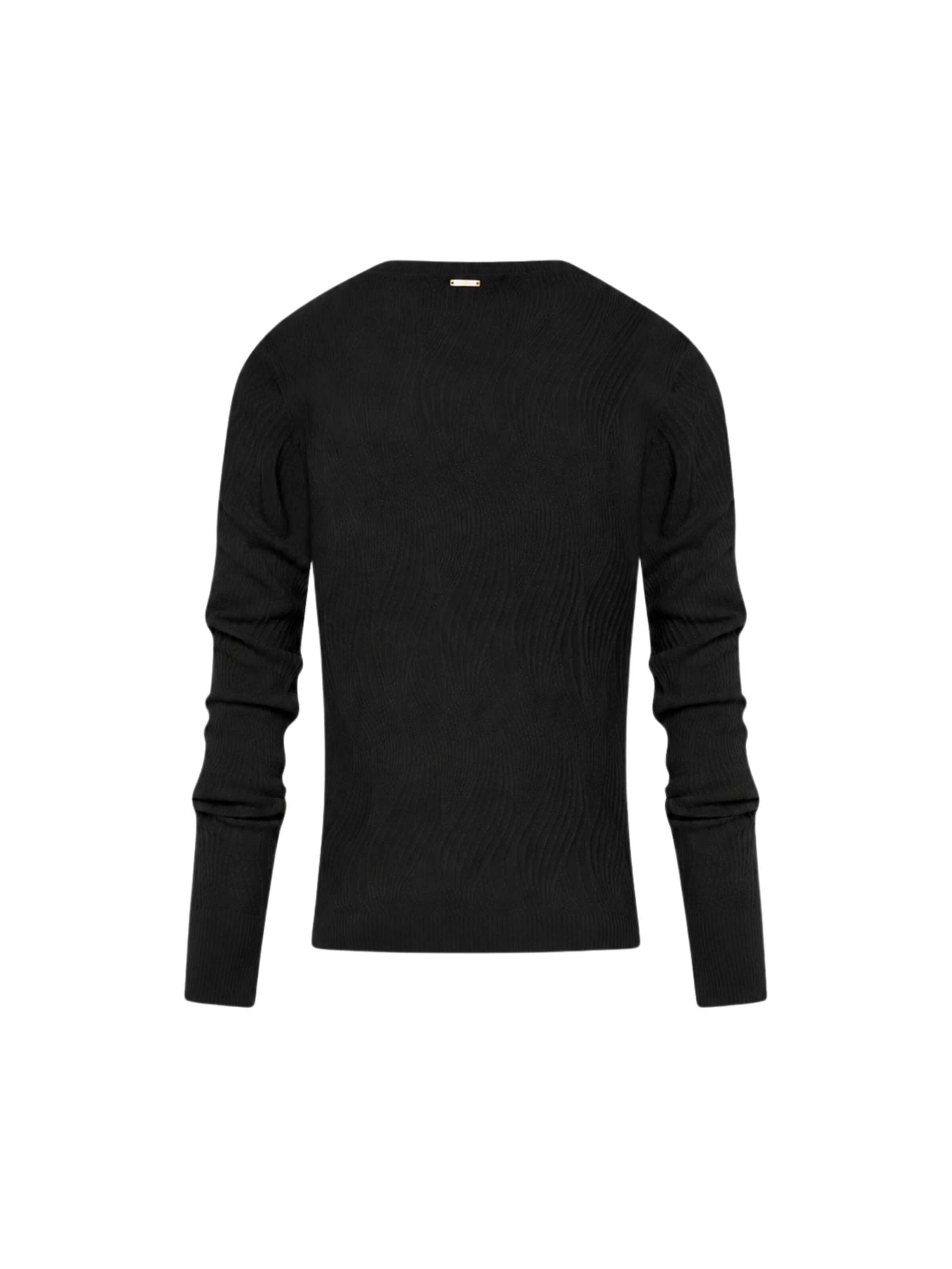 Fracomina Sweater 'Regular fit crew neck sweater' in Black