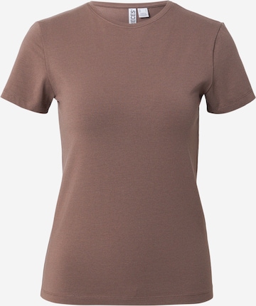 PIECES Tričko 'PCSIRENE' – hnědá: přední strana