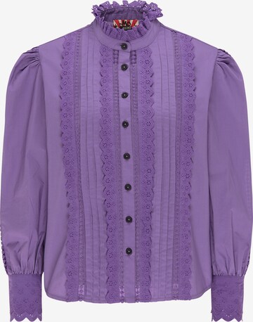 myMo ROCKS Blouse in Purple: front