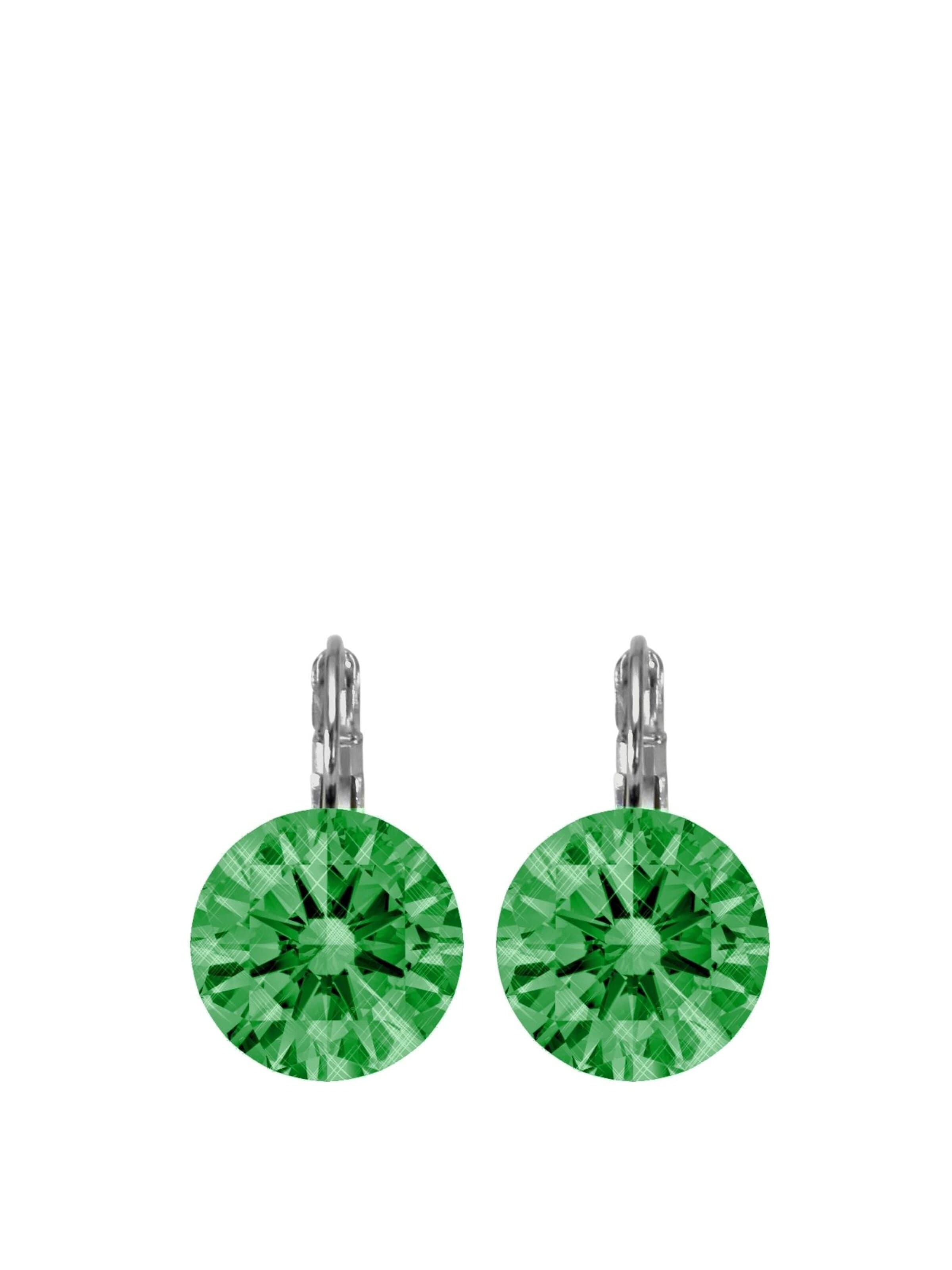 COLLEZIONE ALESSANDRO Earrings 'München' in Green: front