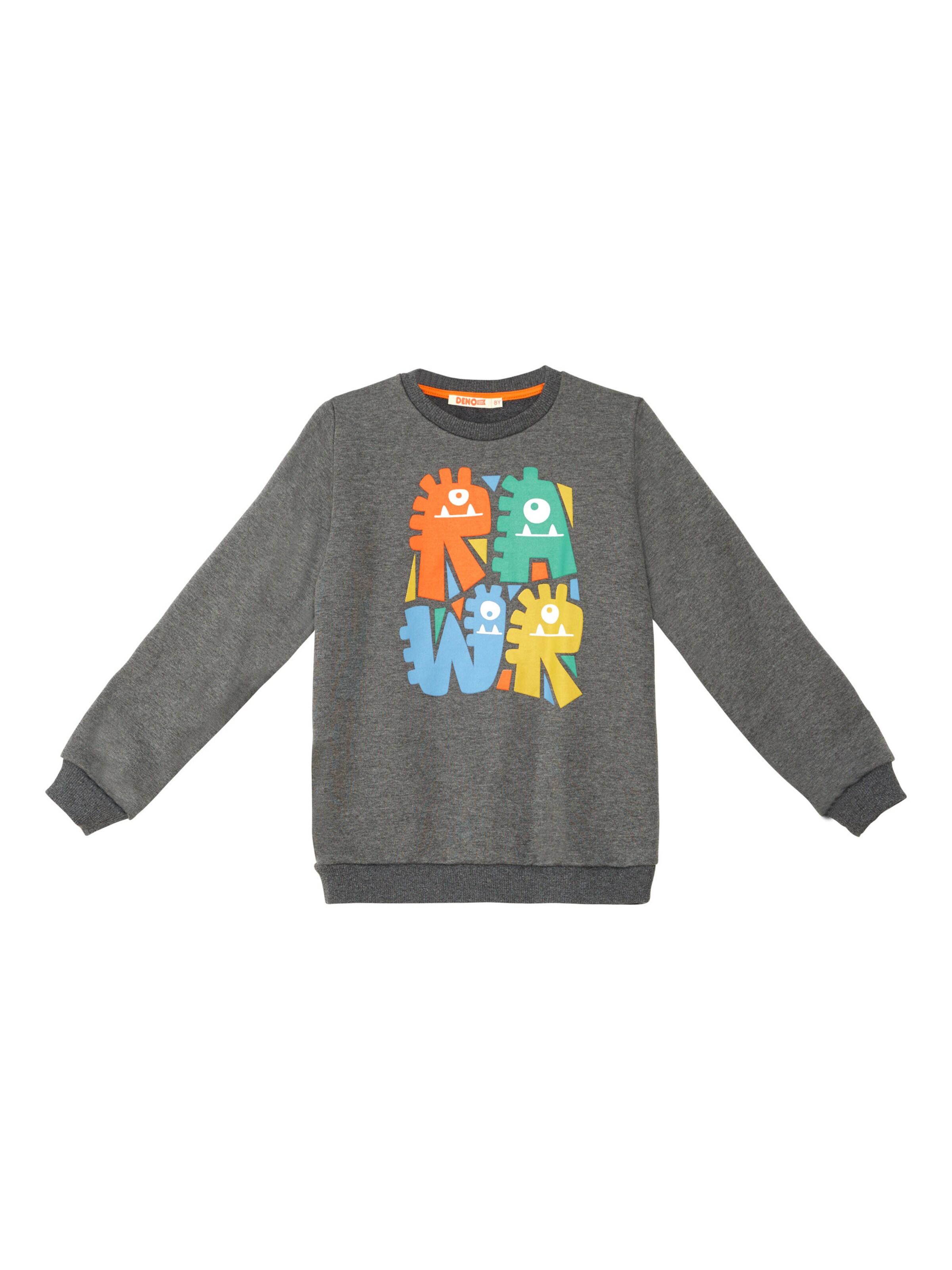 Denokids Tracksuit 'Rawr Spikes' in Grey