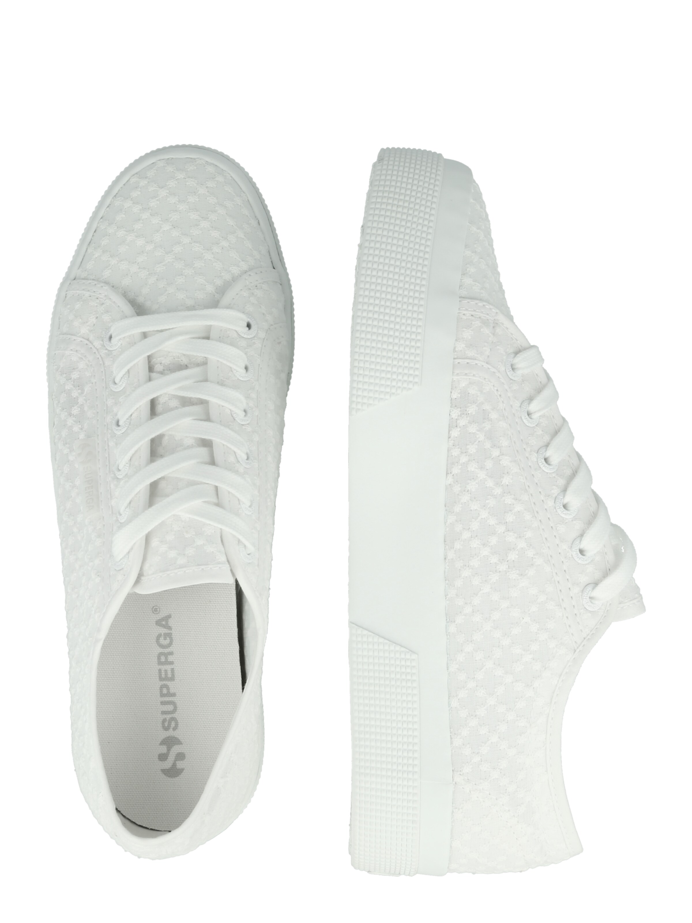 SUPERGA Sneakers 'Macrame Rhombus' in White