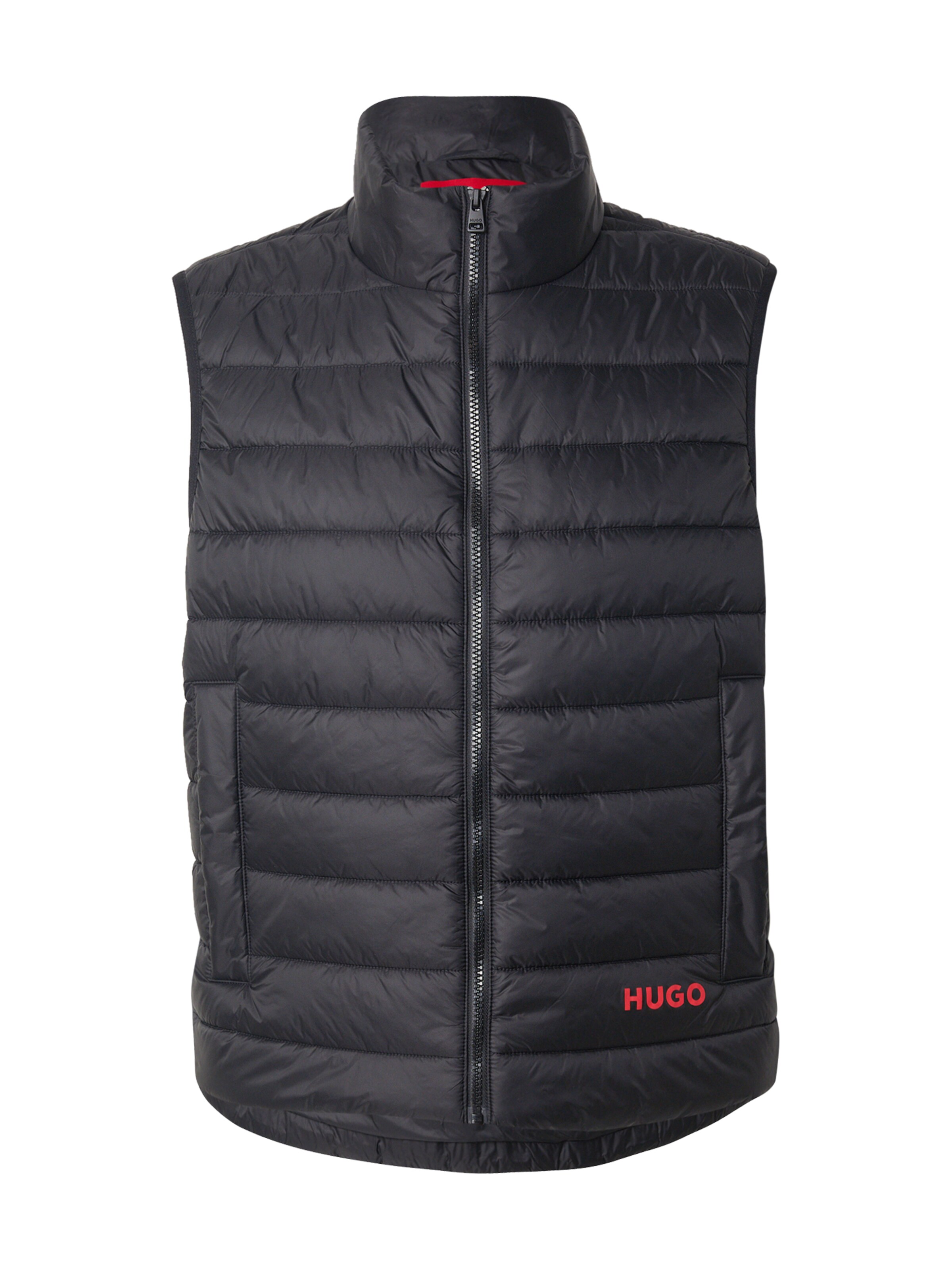 HUGO Γιλέκο 'Brentino' σε μαύρο: μπροστά