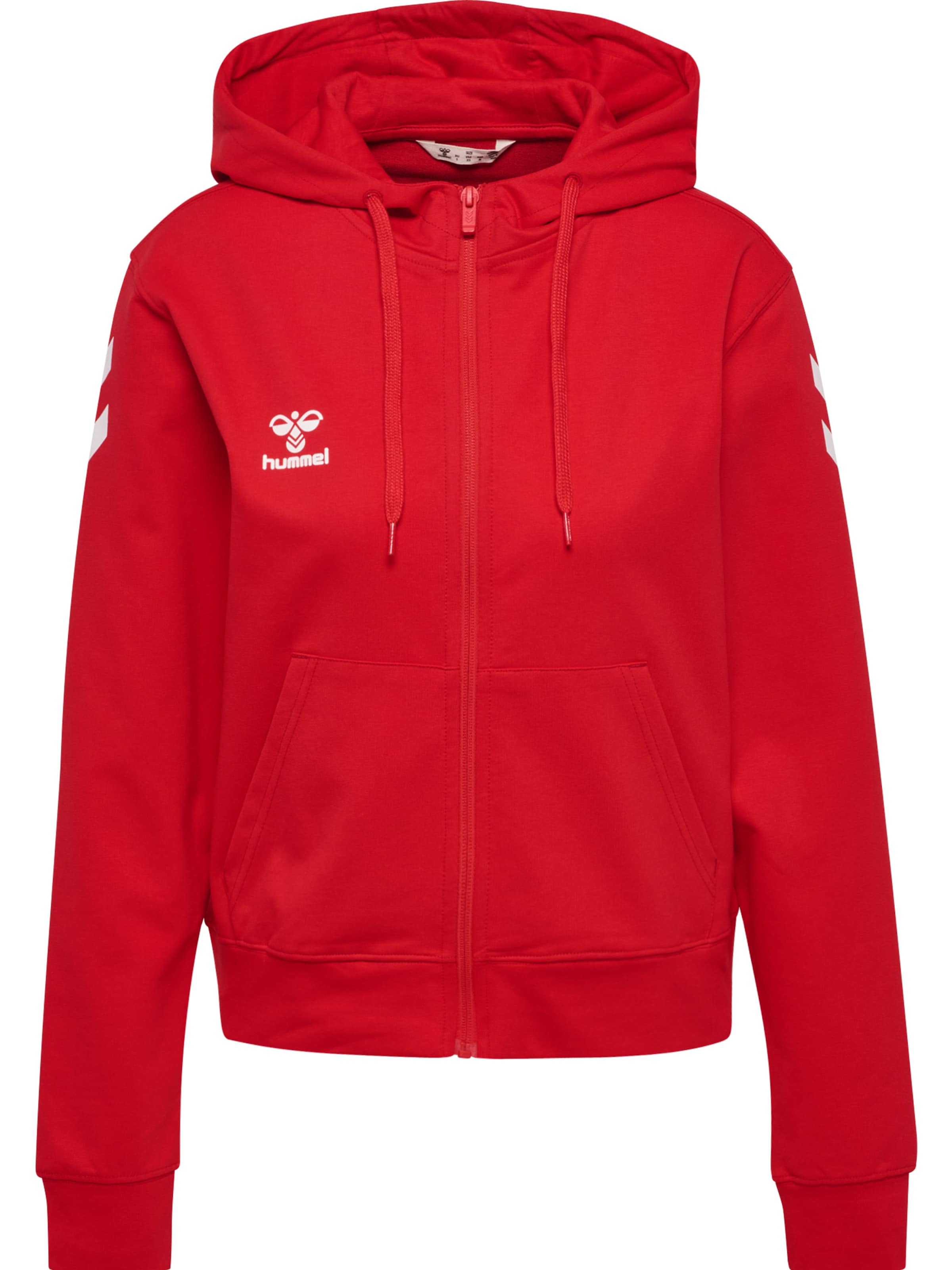 Hummel Zip-Up Hoodie 'Go 2.0' in Red / White, Item view