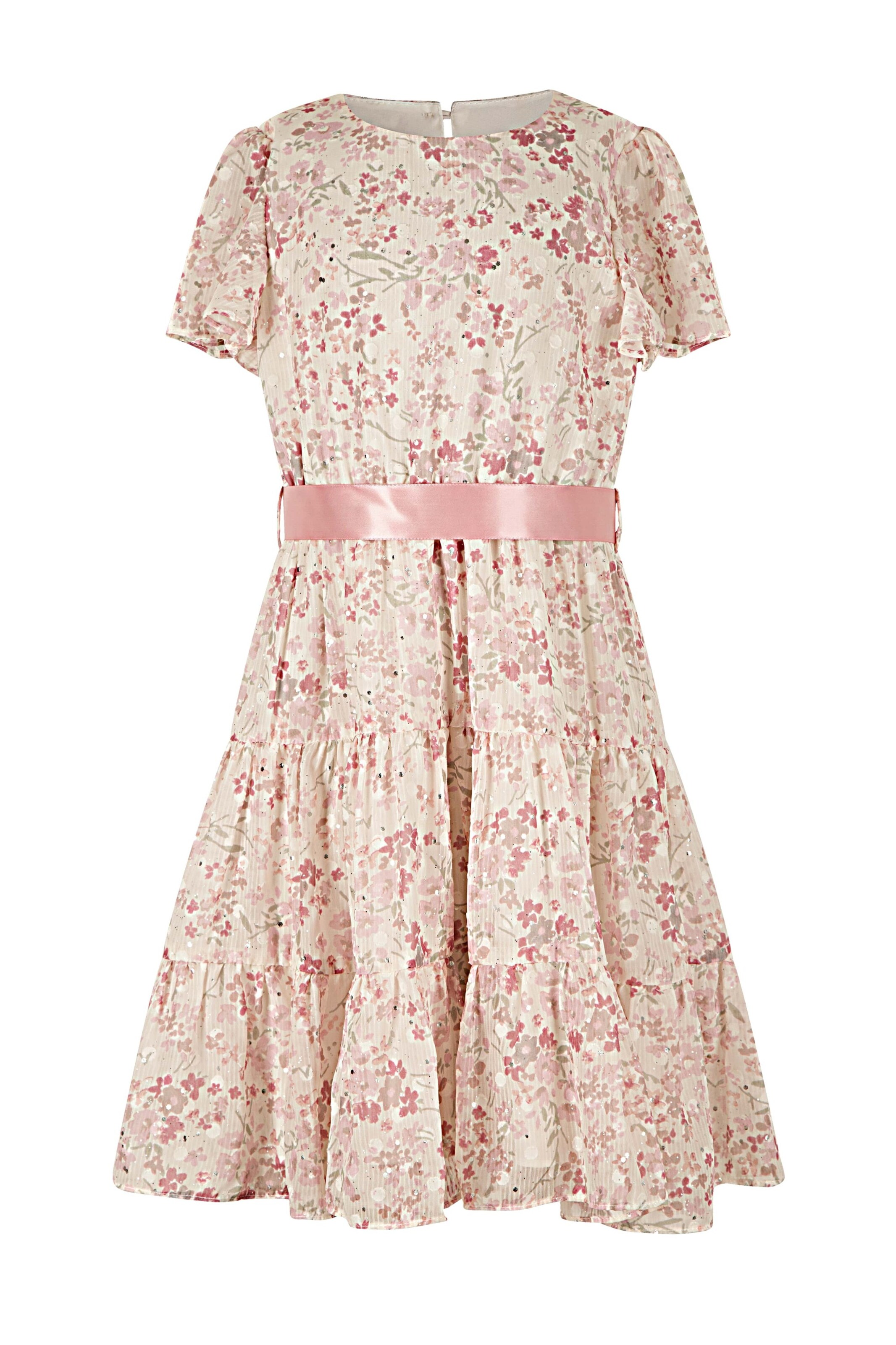 happy girls Dress in Pink: front