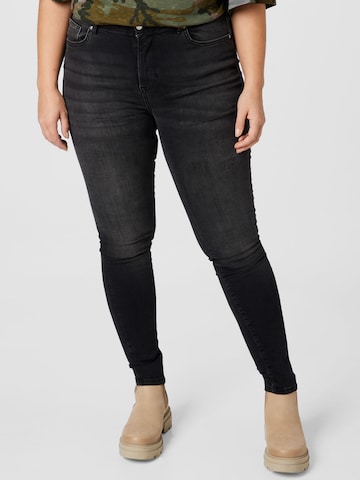 ONLY Carmakoma Skinny Jeans 'Maya' in Schwarz: predná strana