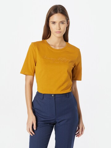 T-shirt TOMMY HILFIGER en orange : devant