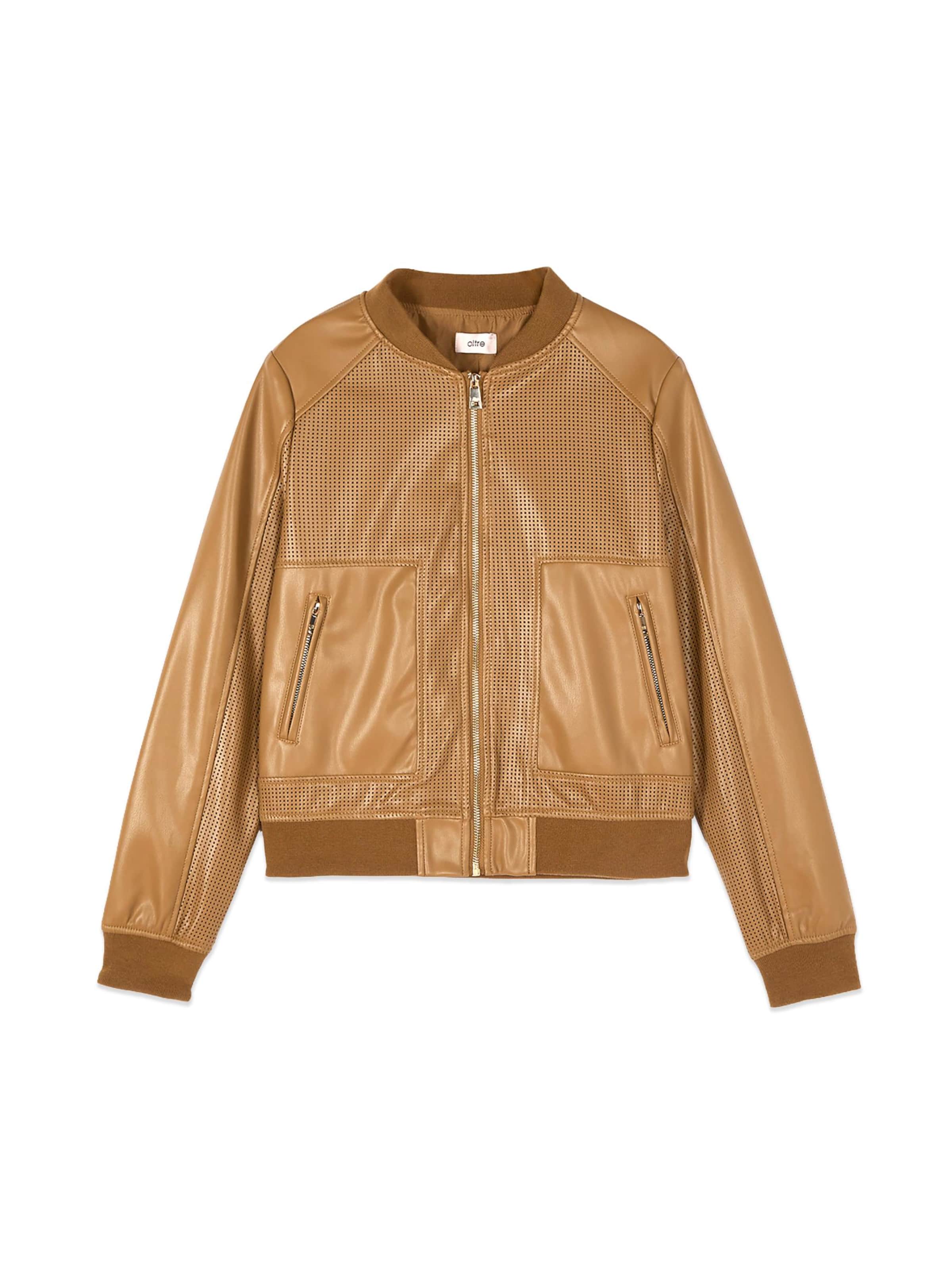 Giacca di mezza stagione di oltre in beige: frontale