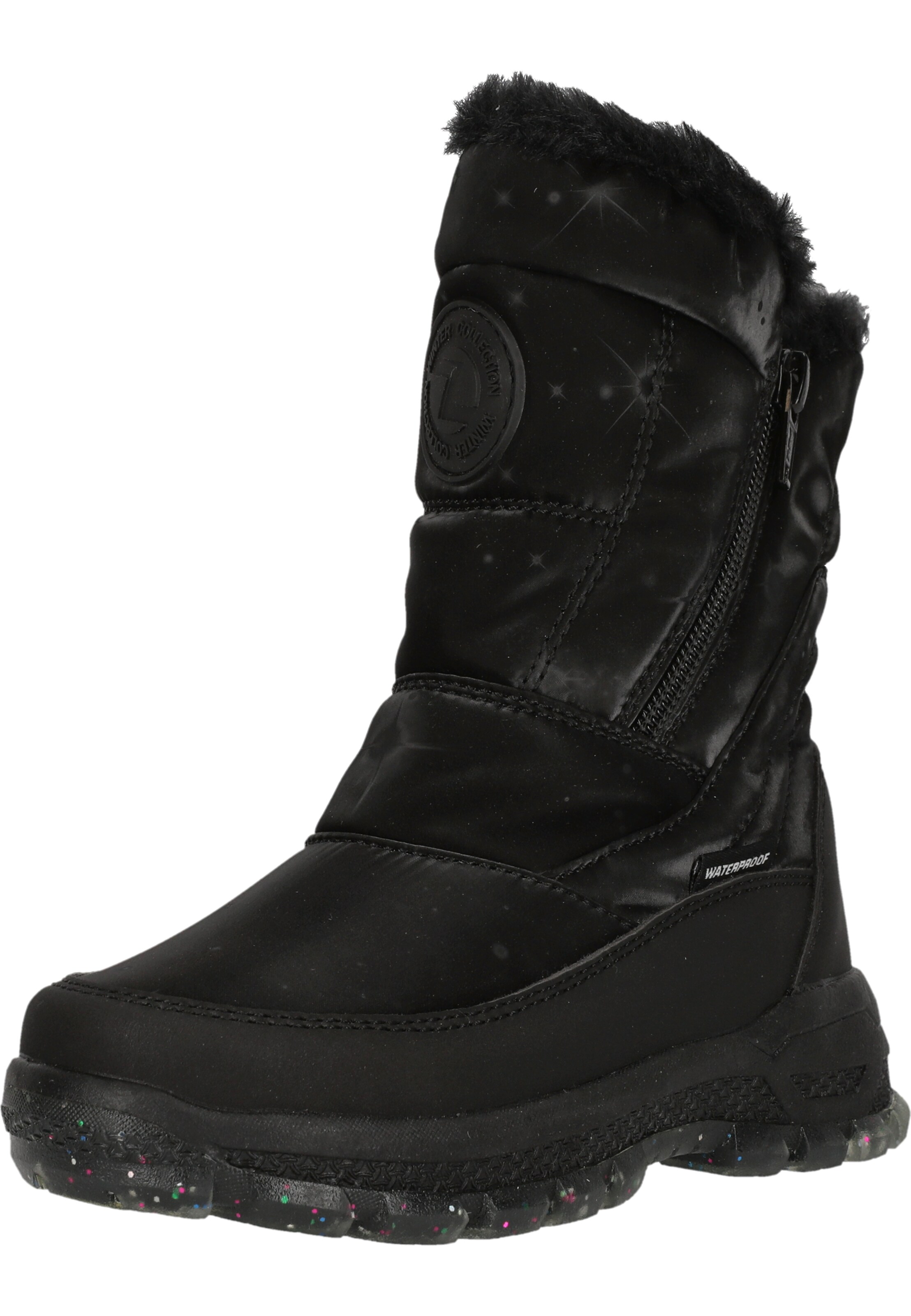ZigZag Snowboots 'Lamia' in Schwarz: Vorderseite