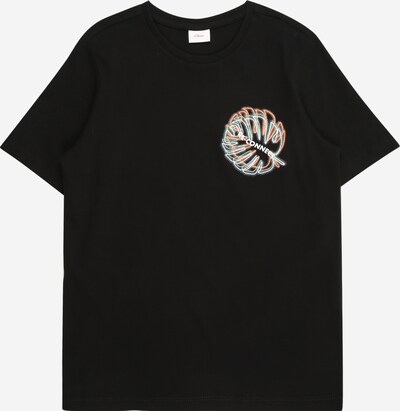 s.Oliver T-Shirt in türkis / apricot / schwarz / weiß, Produktansicht