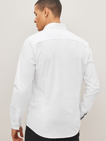 Next Slim fit Button Up Shirt in White