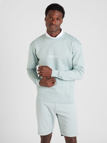 JACK & JONES Sweatshirt 'VESTERBRO' in Groen: voorkant