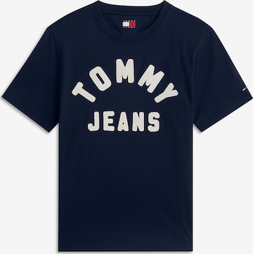 Tricou de la Tommy Jeans pe albastru: față