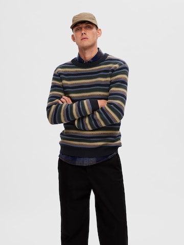 SELECTED HOMME Pullover 'Soho' in Blau