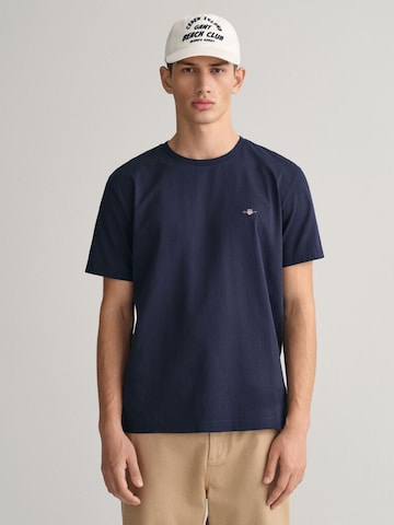 T-Shirt GANT en bleu : devant