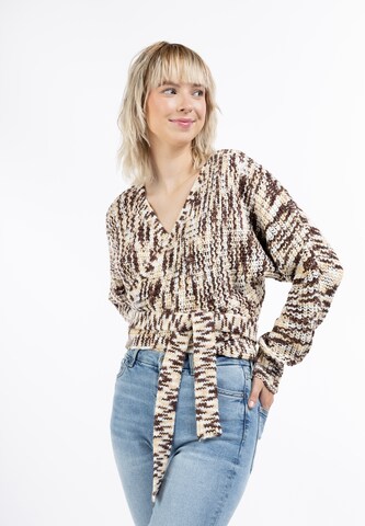 Pull-over MYMO en marron : devant