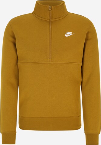 Nike Sportswear Sweatshirt 'Club' in Brown: front