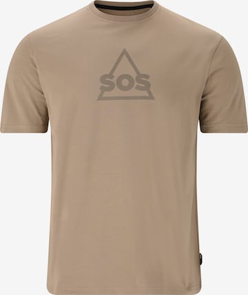 SOS T-Shirt in Braun: predná strana