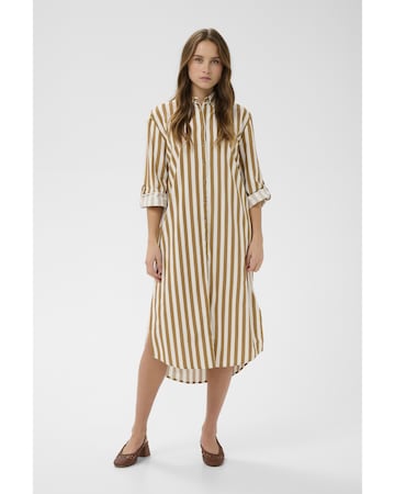 SAINT TROPEZ Blousejurk 'Zalinda' in Beige: voorkant