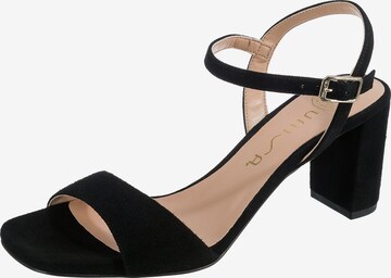 UNISA Sandals in Black: front