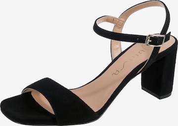 UNISA Sandals in Black: front