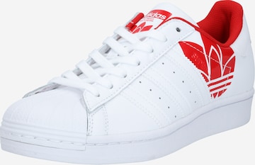 Sneaker low 'Superstar' de la ADIDAS ORIGINALS pe alb: față