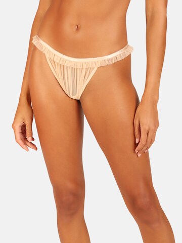 OW Collection - Tanga 'LEXI' em castanho: frente