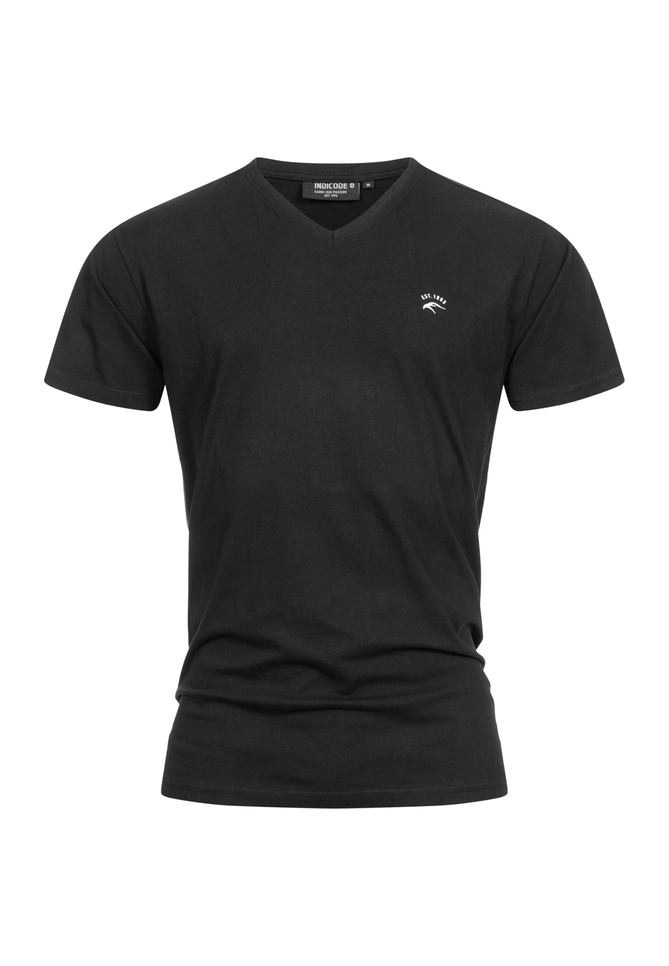 INDICODE JEANS Shirt 'Clever' in Zwart: voorkant