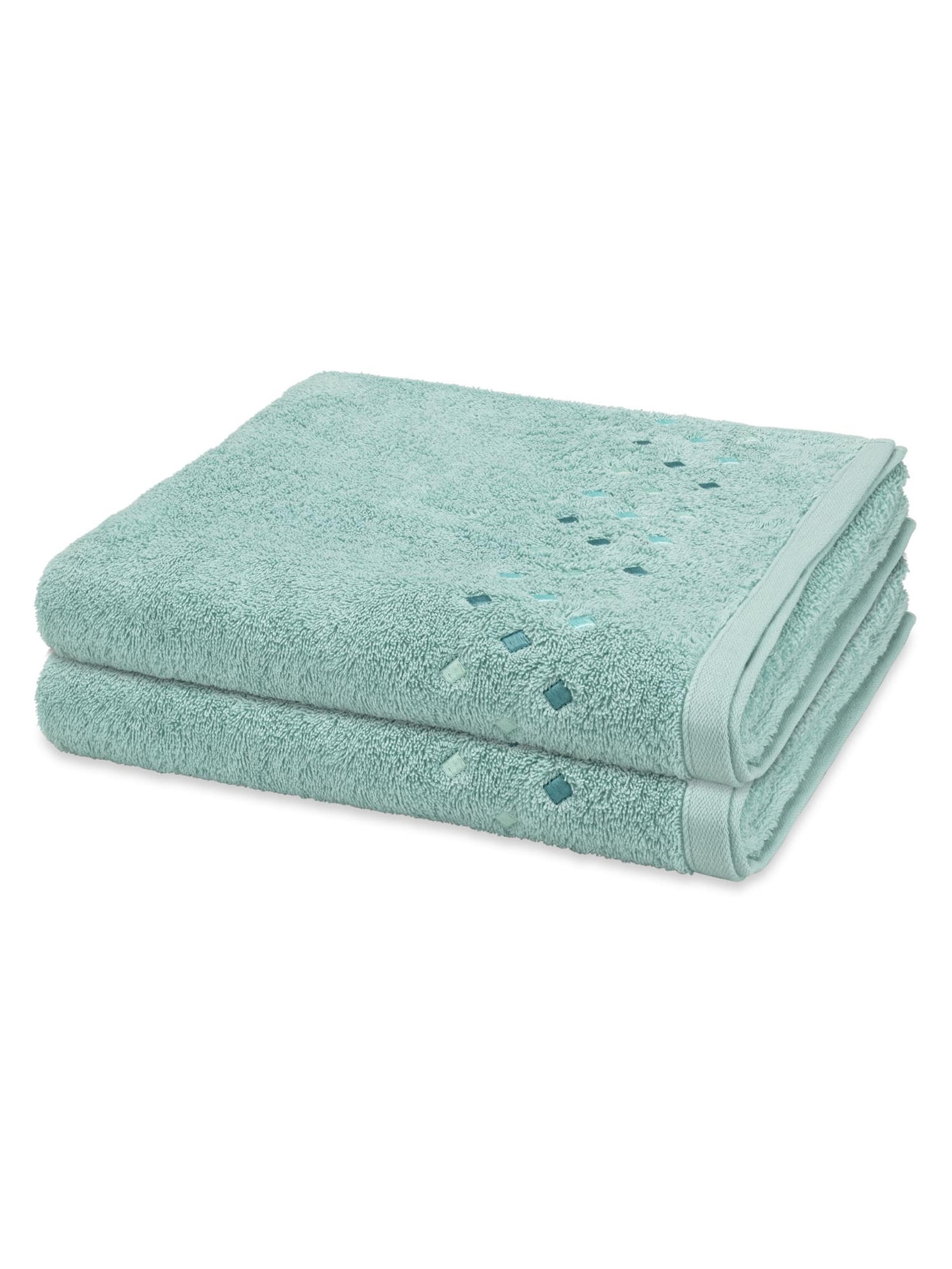 ROSS Handtuch 'Stoneline'‌‌‌‌‌‌ in Blau: Vorderseite