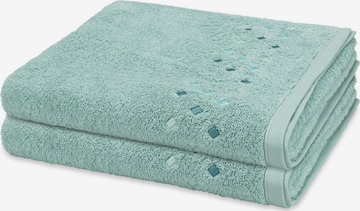 ROSS Handtuch 'Stoneline' in Blau: Vorderseite