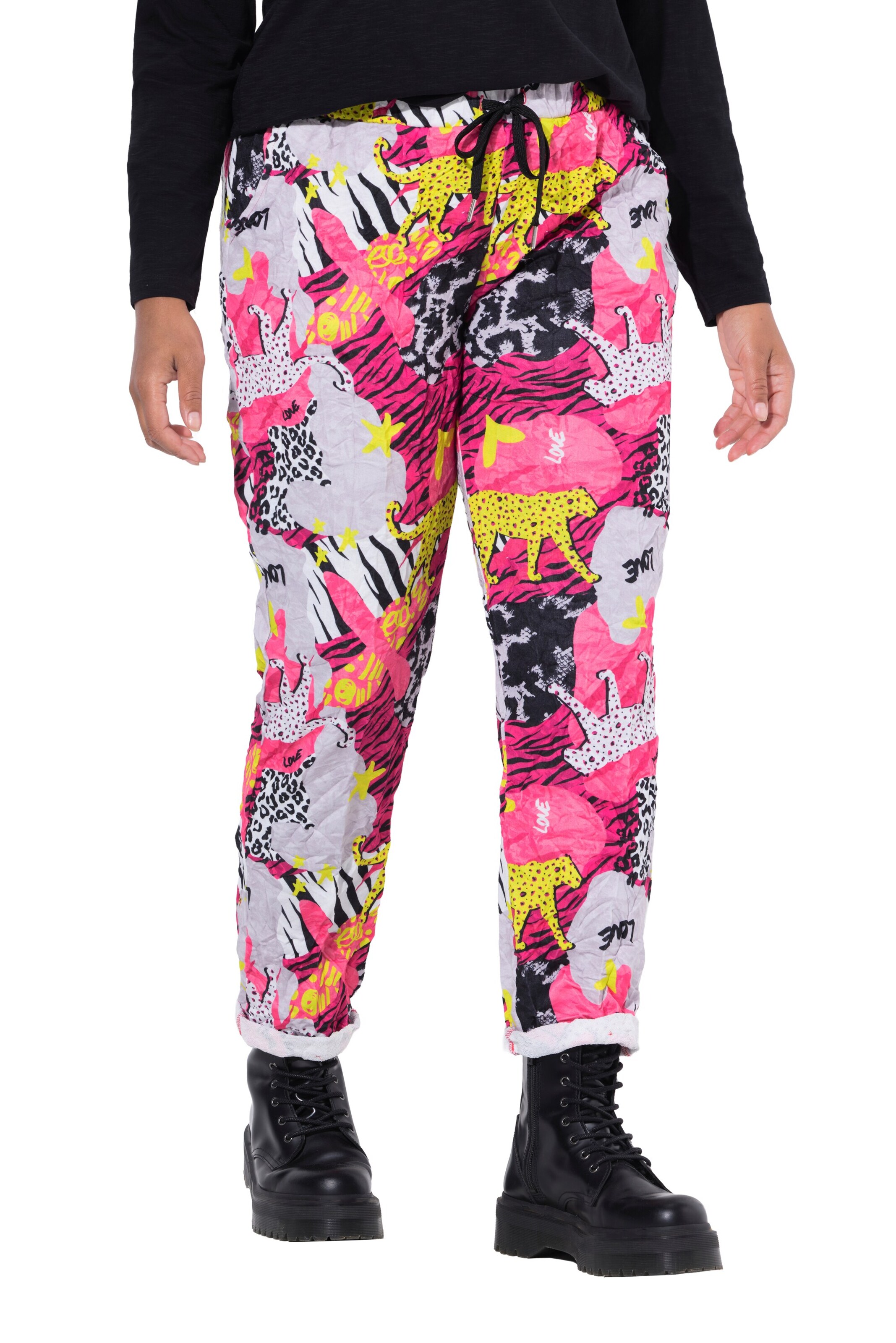 Angel of Style Loose fit Trousers in Pink: front