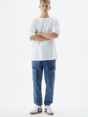 Tapered Jeans cargo di Pull&Bear in blu