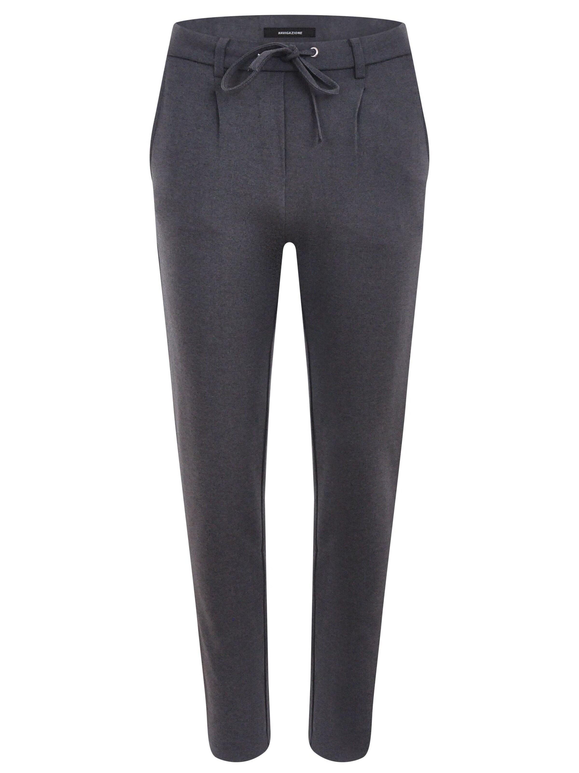 Navigazione Slimfit Broek 'Punto di Roma' in Grijs: voorkant