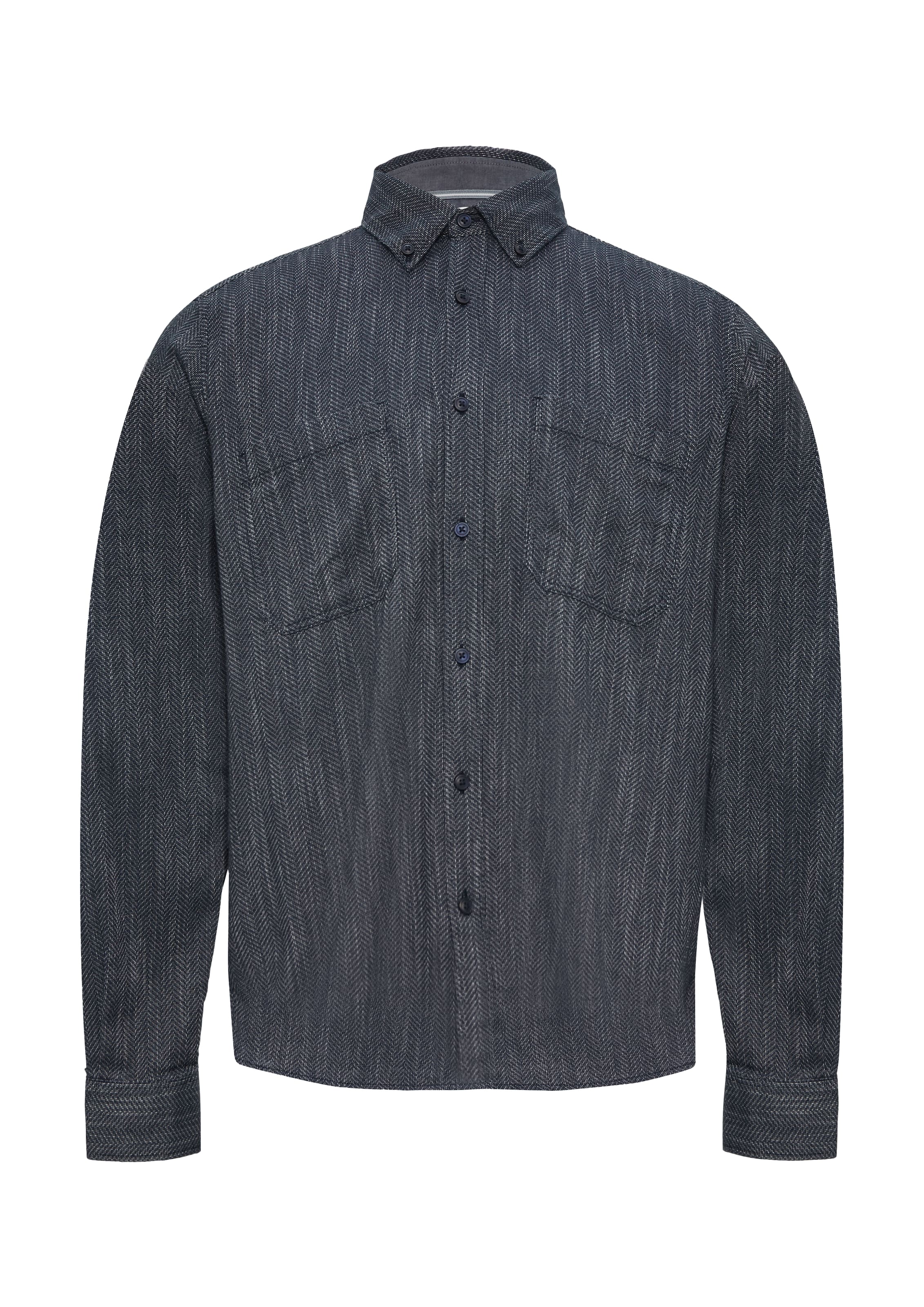 s.Oliver Regular fit Button Up Shirt in Grey: front