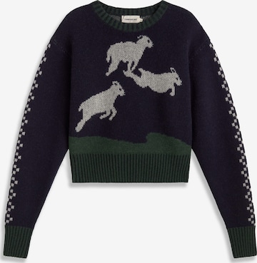 Thinking MU Pullover 'Ovellas' in Blau: Vorderseite