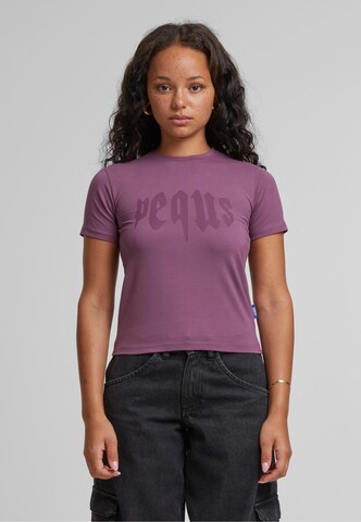 T-shirt Pequs en violet : devant