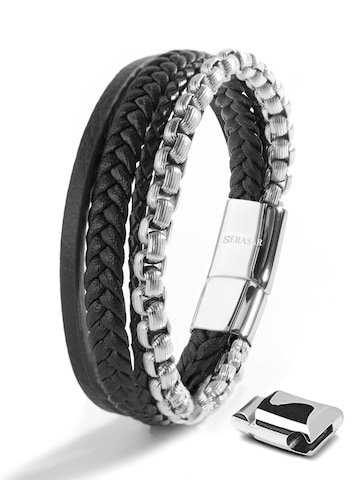 SERASAR Armband 'Hero' in Silber: Vorderseite